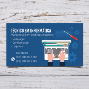 Cartão de visita para tecnico em informática