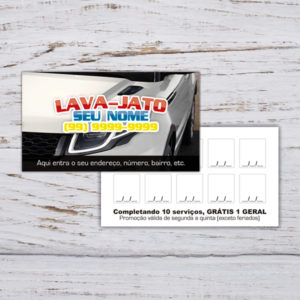 Cartão de visita para lava jato