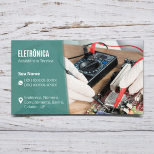 Cartão de visita para técnico em eletrônica