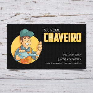 Cartão de visita para chaveiro