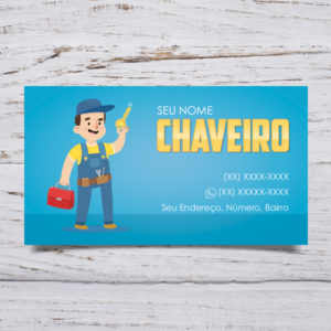 Cartão de visita para chaveiro