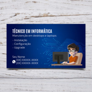 Cartão de visita para tecnico em informática