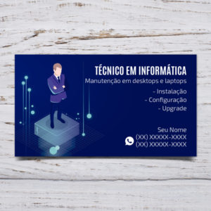 Cartão de visita para tecnico em informática